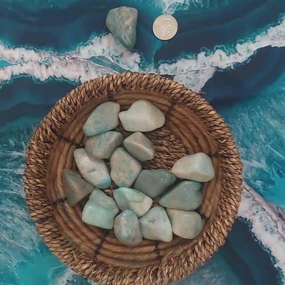 Natural Amazonite Tumbled Stones - Picture 2 of 2